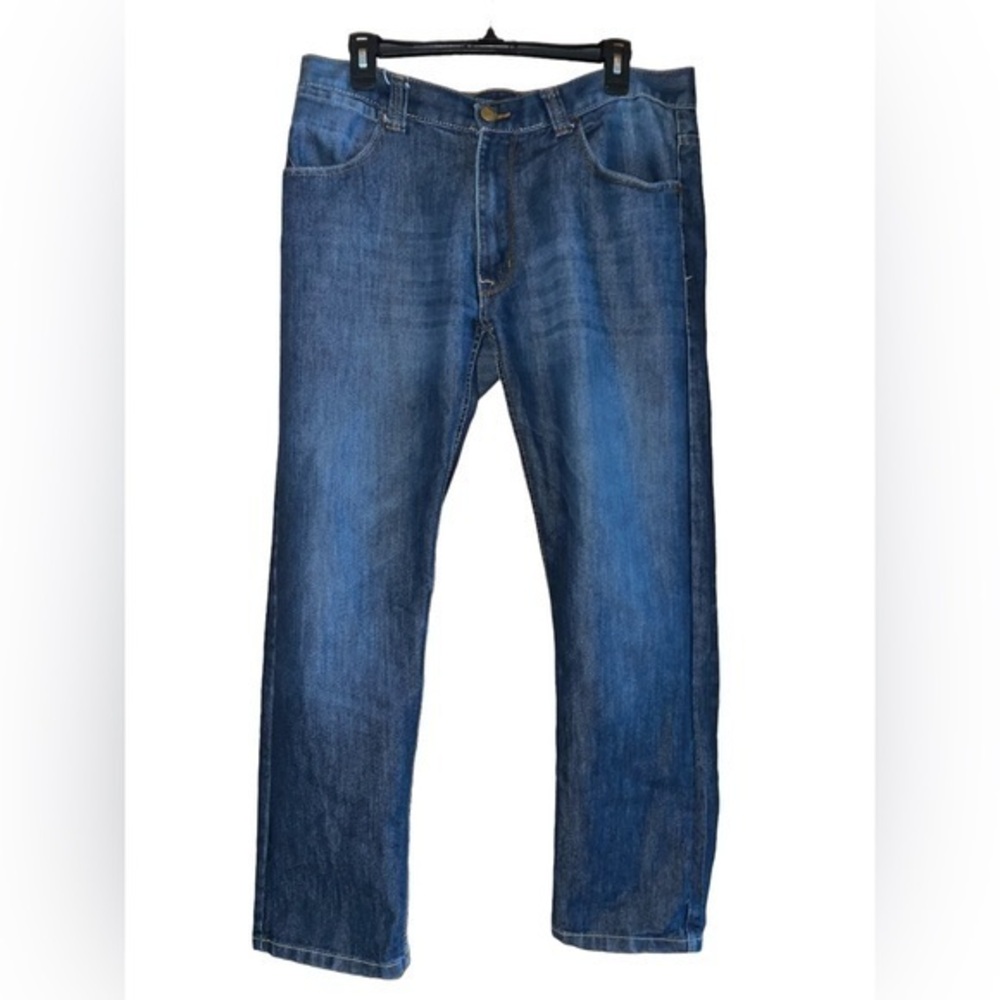 Paper Denim & Cloth PD&C Men’s Slim‎ Straight Dark Blue Wash Jeans 32x30 Stretch
